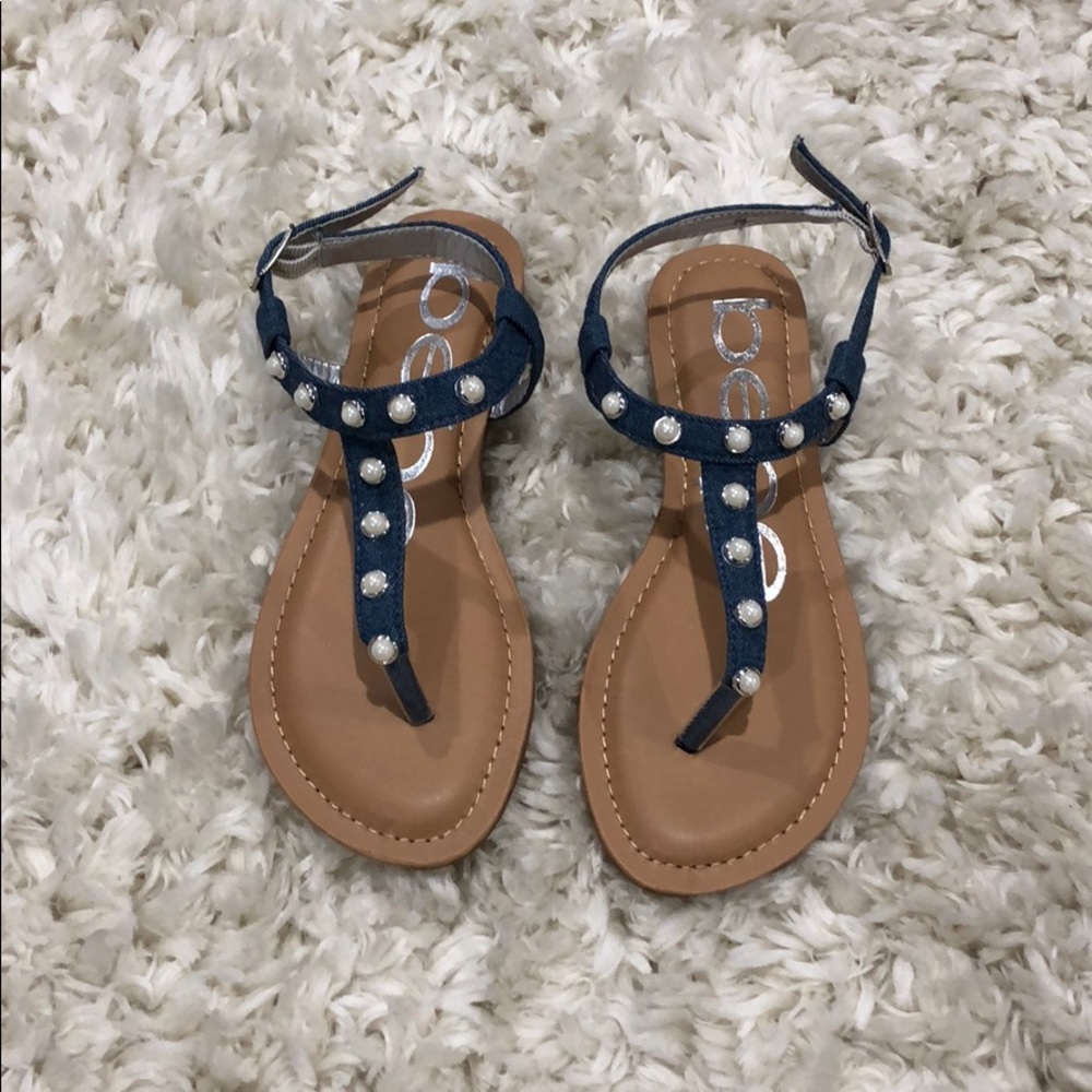 Girls Denim Pearl Sandals!